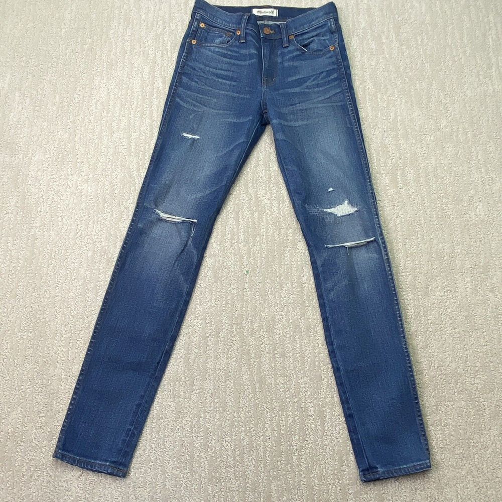 Madewell Womens 9" High Riser Skinny Skinny Denim Jeans Size 25 Medium Wash Blue